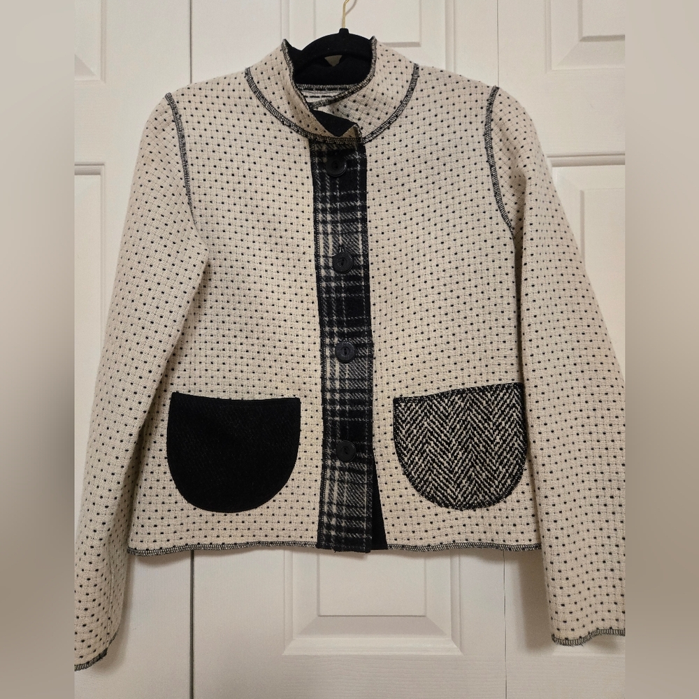 Cameleon Womens Patchwork Plaid Wool Button Down … - image 5